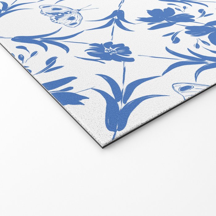 Floral Pleasure blue B Welcome Mat Gallery Image 2