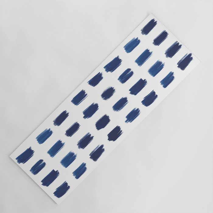 Indigo Abstract Brush Strokes | No. 6 Yoga Mat Gallery Image 1