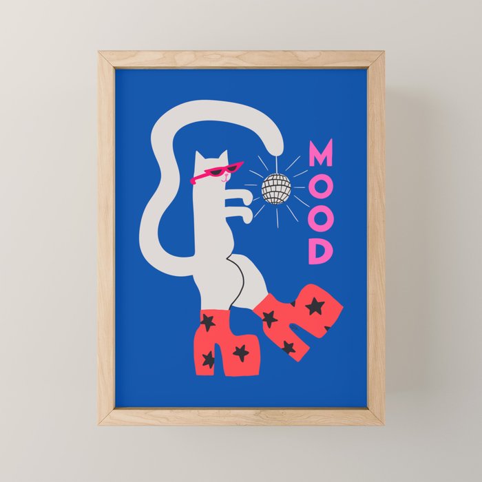 Mood Cat Mini Art Print Gallery Image 1