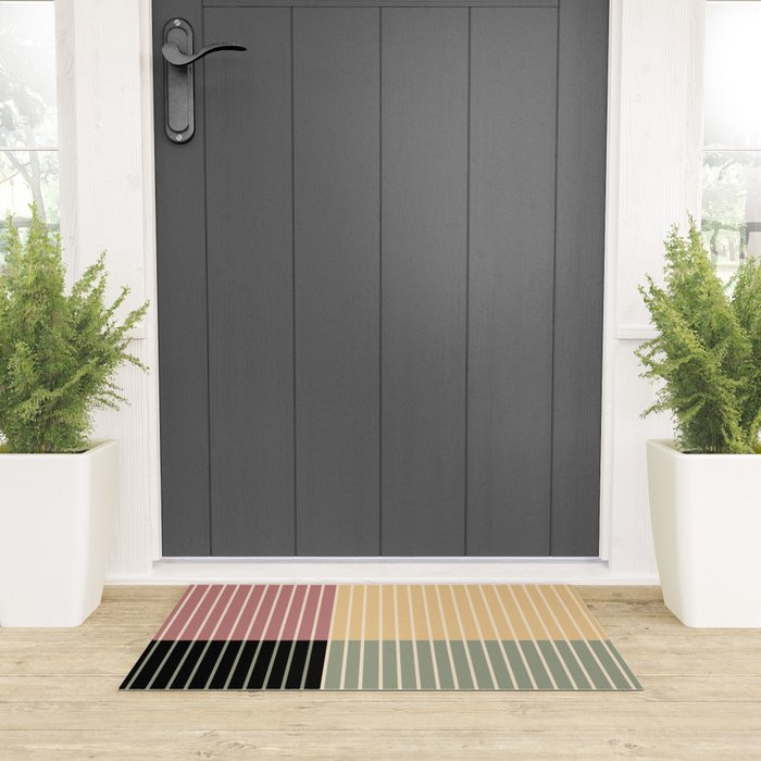 Color Block Line Abstract XII Welcome Mat Gallery Image 3