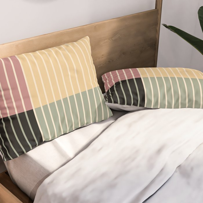 Color Block Line Abstract XII Pillow Sham Gallery Image 2