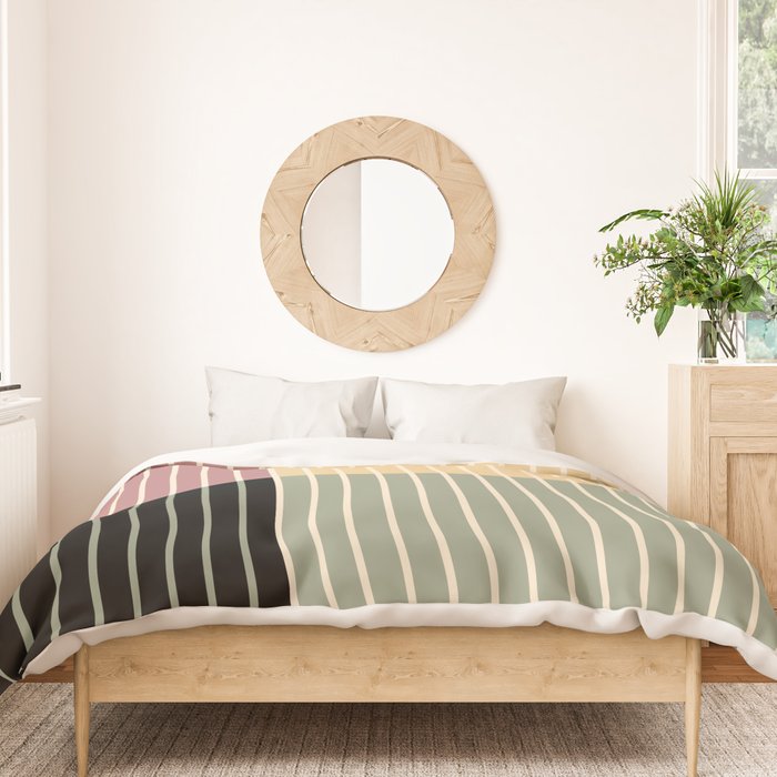 Color Block Line Abstract XII Duvet Cover Gallery Image 3