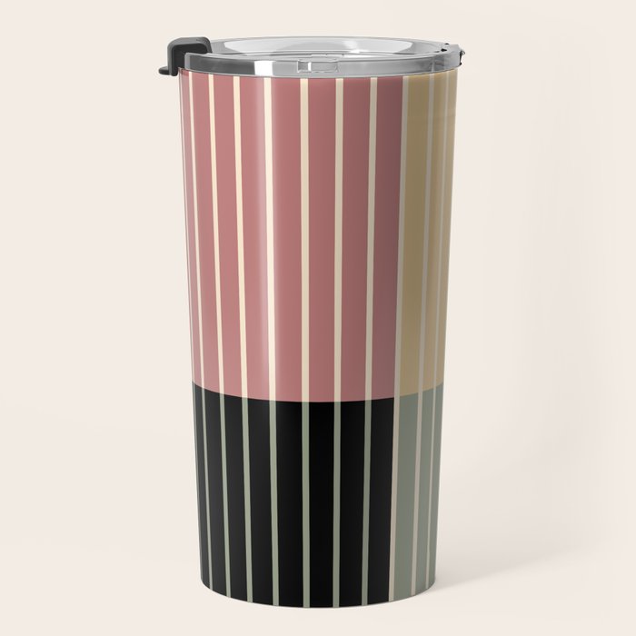 Color Block Line Abstract XII Travel Mug Gallery Image 3