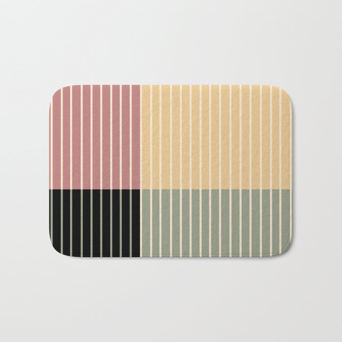 Color Block Line Abstract XII Bath Mat Gallery Image 1
