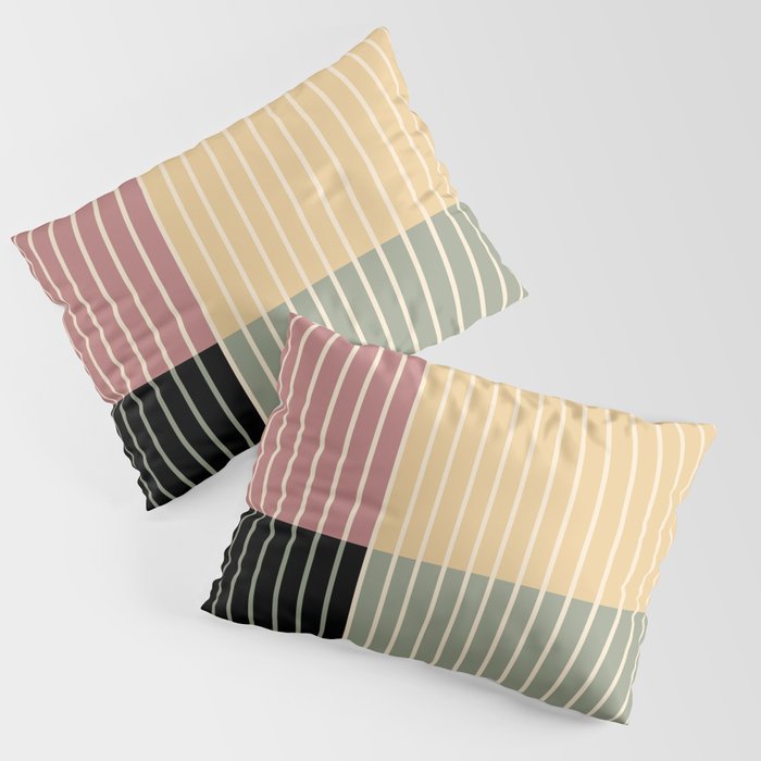 Color Block Line Abstract XII Pillow Sham Gallery Image 3