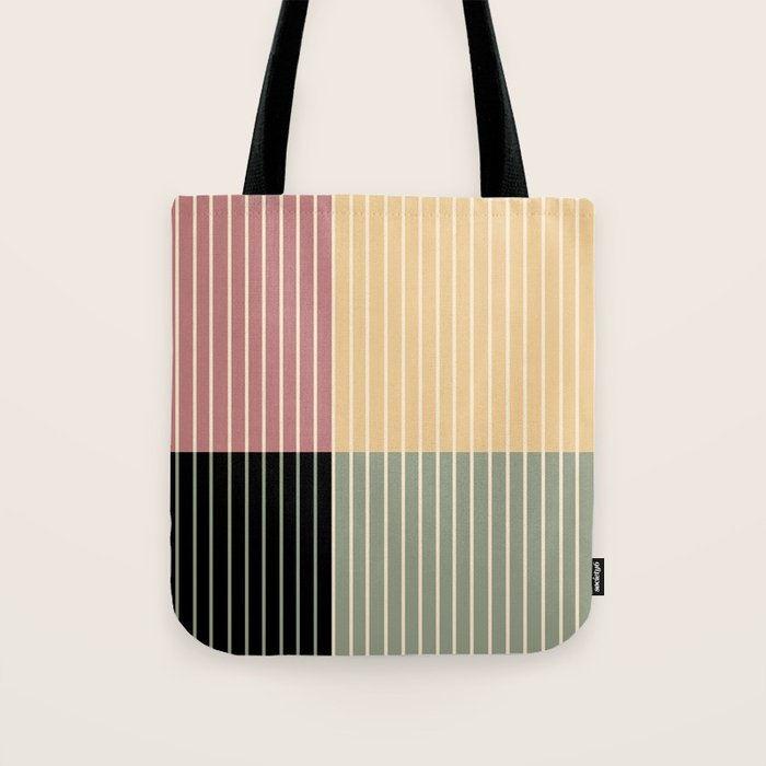 Color Block Line Abstract XII Tote Bag Gallery Image 1