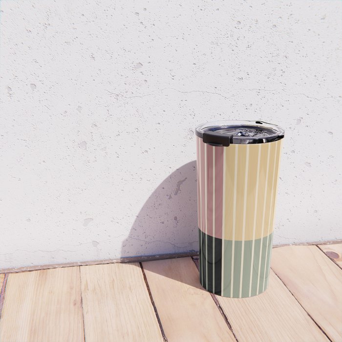 Color Block Line Abstract XII Travel Mug Gallery Image 4