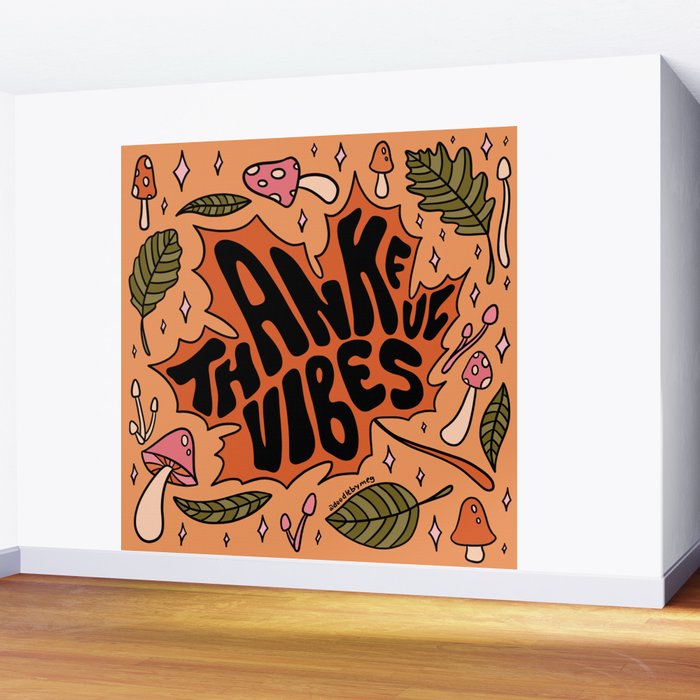 Thankful Vibes Wall Mural Gallery Image 2