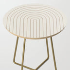 Minimal Arch XI Natural Neutral Modern Geometric Lines Side Table Gallery Image 2