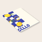 Limoncello Retro Blue Checkered Lemon Notebook Gallery Image 2