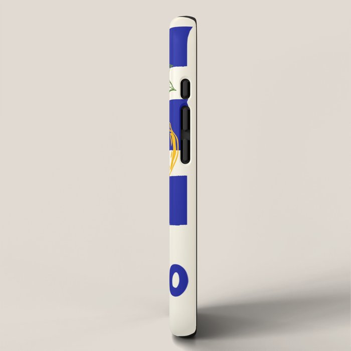 Limoncello Retro Blue Checkered Lemon iPhone Case Gallery Image 2