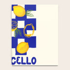 Limoncello Retro Blue Checkered Lemon Notebook Gallery Image 4