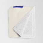 Limoncello Retro Blue Checkered Lemon Throw Blanket Gallery Image 3