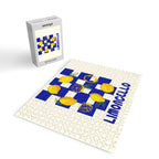 Limoncello Retro Blue Checkered Lemon Jigsaw Puzzle Gallery Image 2