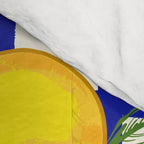 Limoncello Retro Blue Checkered Lemon Comforter Gallery Image 4