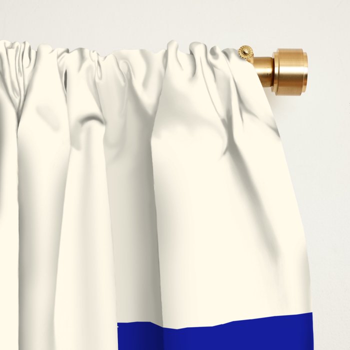 Limoncello Retro Blue Checkered Lemon Window Curtain Gallery Image 2