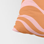 Liquid Candy Retro Swirl Abstract Pattern in Orange and Pink Pillow Sham Gallery Image 4
