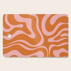 Liquid Candy Retro Swirl Abstract Pattern in Orange and Pink Cutting Board Gallery Image 1