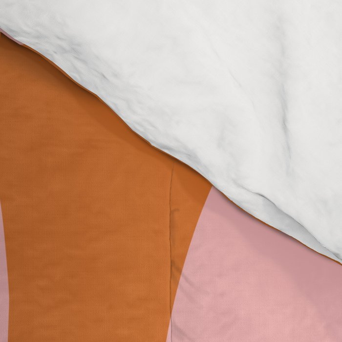 Liquid Candy Retro Swirl Abstract Pattern in Orange and Pink Comforter Gallery Image 4