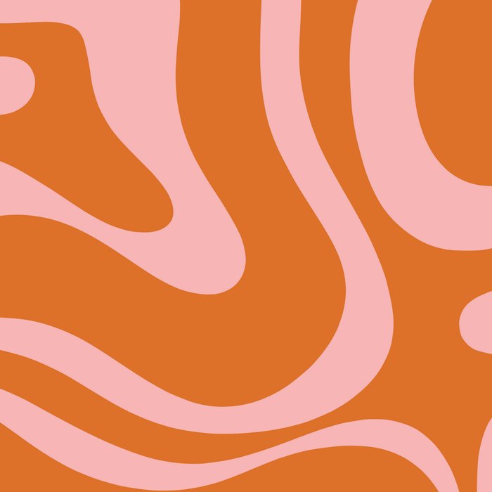 Liquid Candy Retro Swirl Abstract Pattern in Orange and Pink Coffee Mug Gallery Image 2