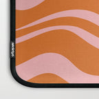 Liquid Candy Retro Swirl Abstract Pattern in Orange and Pink Laptop Sleeve Gallery Image 3