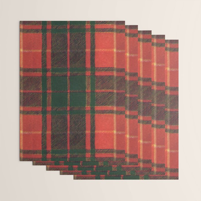 Classic Red Tartan Pattern Wrapping Paper Gallery Image 3
