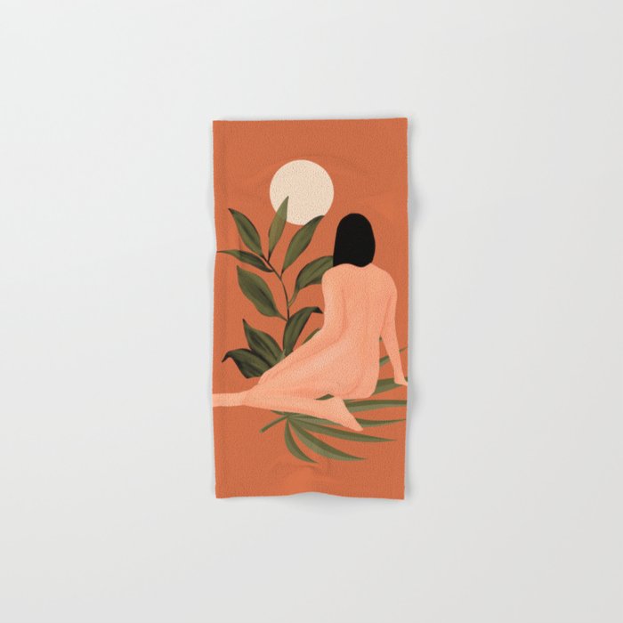 Minimal Abstract Art Nude Woman 7 Bath Towel Gallery Image 1