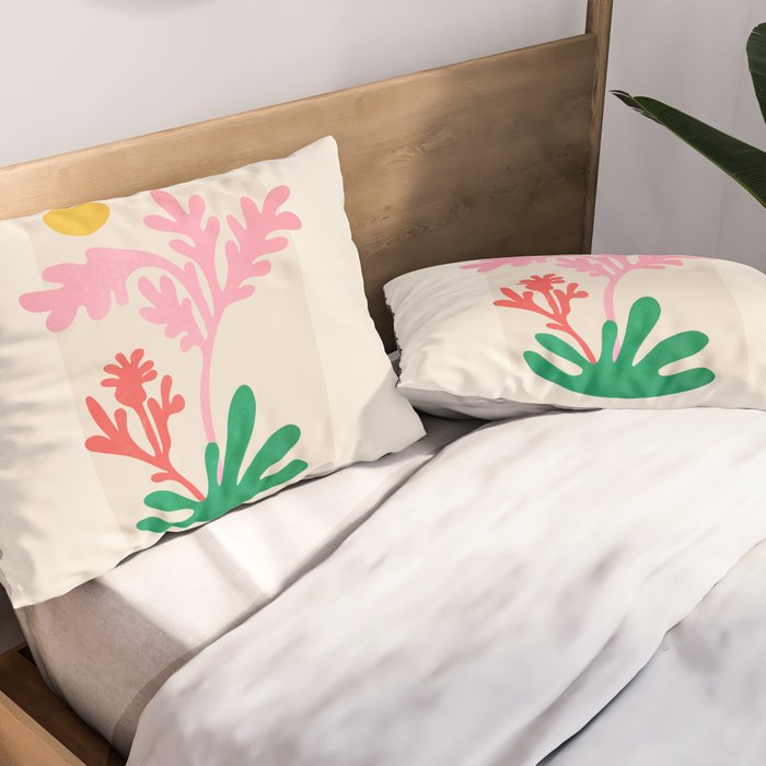 Abstract Garden: Matisse Paper Cutouts IV Pillow Sham Gallery Image 2