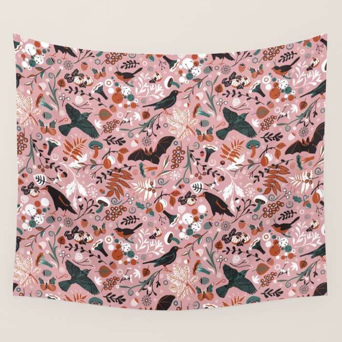 October birds Wall Tapestry Gallery Image 4