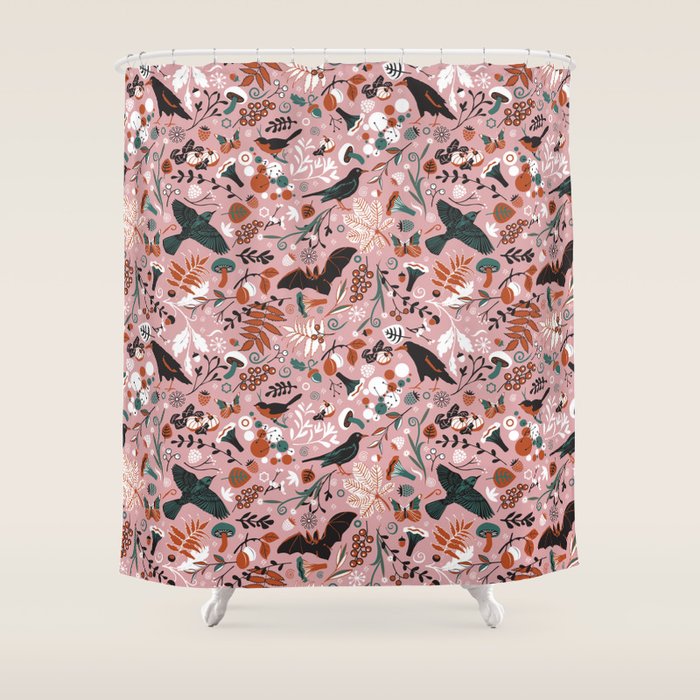 October birds Shower Curtain
