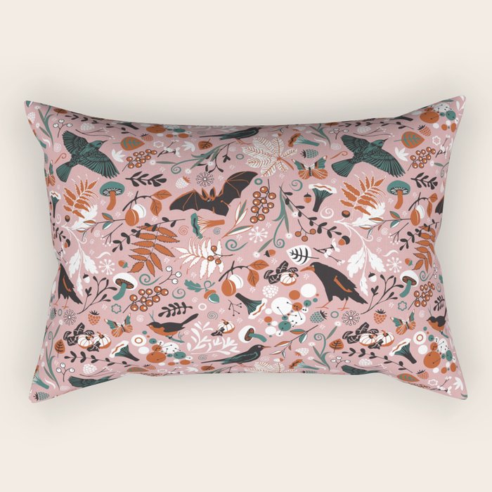 October birds Rectangular Pillow Gallery Image 1