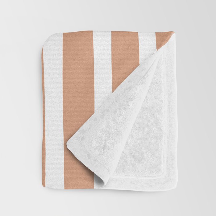 Coral Hand-Drawn Stripes Throw Blanket Gallery Image 3