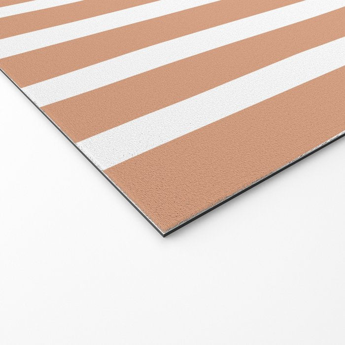 Coral Hand-Drawn Stripes Welcome Mat Gallery Image 2