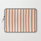 Coral Hand-Drawn Stripes Laptop Sleeve Gallery Image 1
