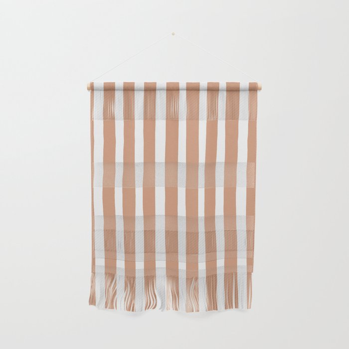 Coral Hand-Drawn Stripes Wall Hanging Gallery Image 1