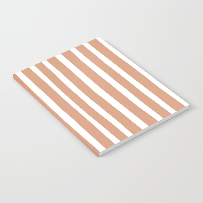 Coral Hand-Drawn Stripes Notebook Gallery Image 2