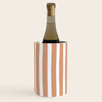 Coral Hand-Drawn Stripes Wine Chiller Gallery Image 2