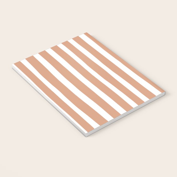 Coral Hand-Drawn Stripes Notebook Gallery Image 3