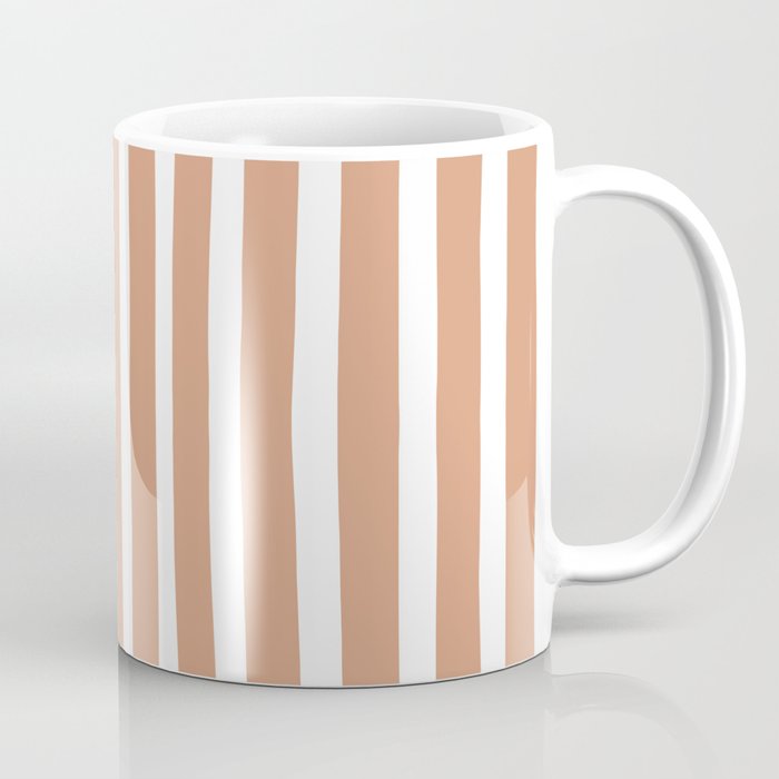 Coral Hand-Drawn Stripes Coffee Mug Gallery Image 1