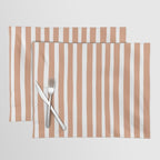 Coral Hand-Drawn Stripes Placemat Gallery Image 1