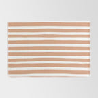 Coral Hand-Drawn Stripes Rug Gallery Image 2