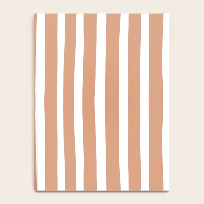 Coral Hand-Drawn Stripes Notebook Gallery Image 4