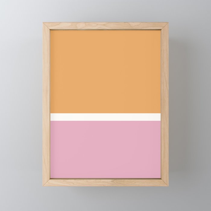 Color Block VII Orange Pink Mini Art Print Gallery Image 1