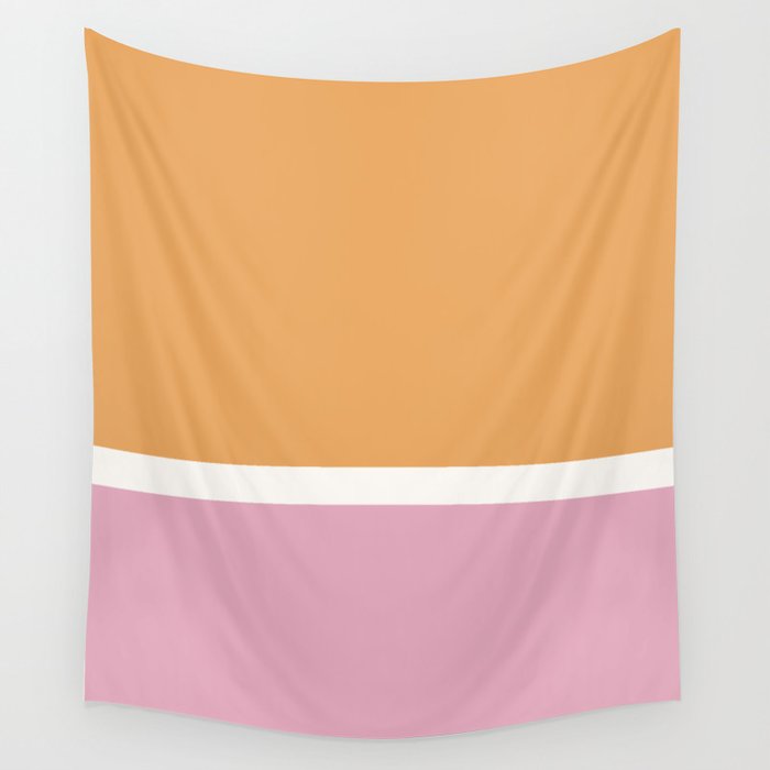 Color Block VII Orange Pink Wall Tapestry Gallery Image 4