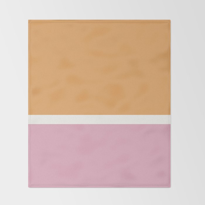 Color Block VII Orange Pink Throw Blanket Gallery Image 2