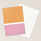 Color Block VII Orange Pink Stationery Card Gallery Image 2