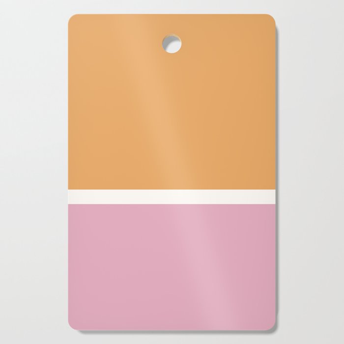 Color Block VII Orange Pink Cutting Board Gallery Image 1
