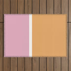 Color Block VII Orange Pink Outdoor Rug Gallery Image 1