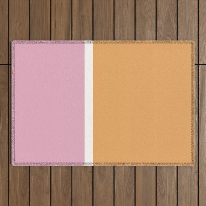 Color Block VII Orange Pink Outdoor Rug Gallery Image 1