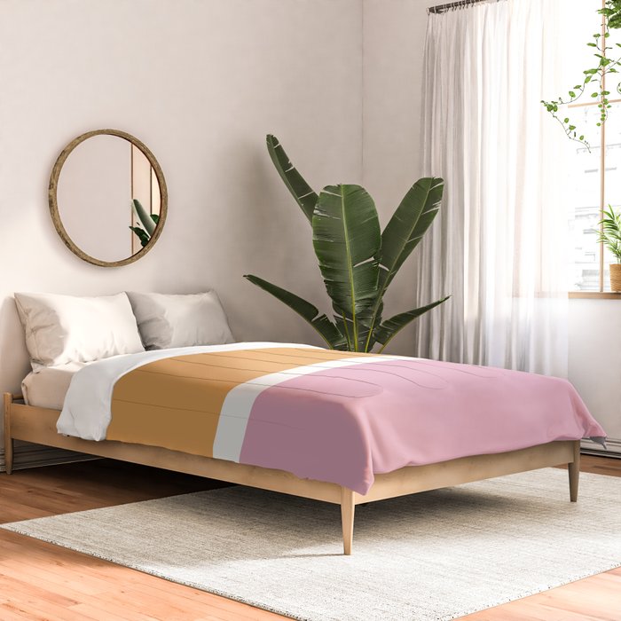 Color Block VII Orange Pink Comforter Gallery Image 2